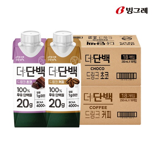 빙그레 더단백 초코·커피 36팩 상품 사진