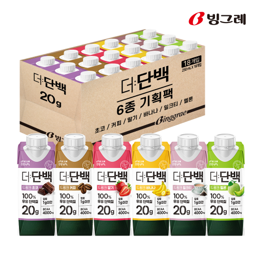 빙그레 더단백 6종 혼합 18개 상품 사진